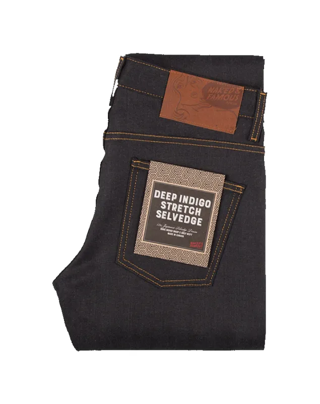 12oz - Deep Indigo Stretch Selvedge - Super Guy sold by Dant