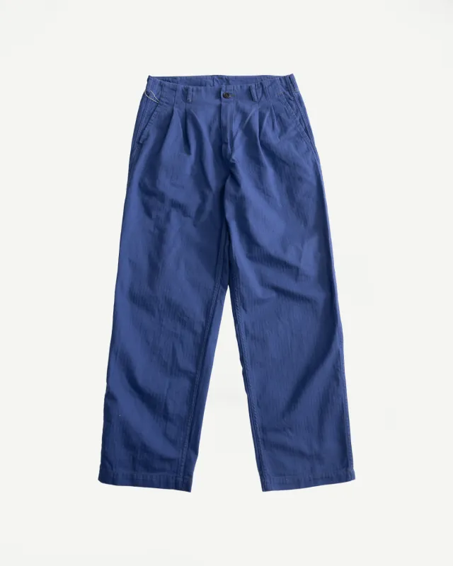 3326-MH6 - California Pegtop Pants Mini HBT - Blue made by Post O'Alls