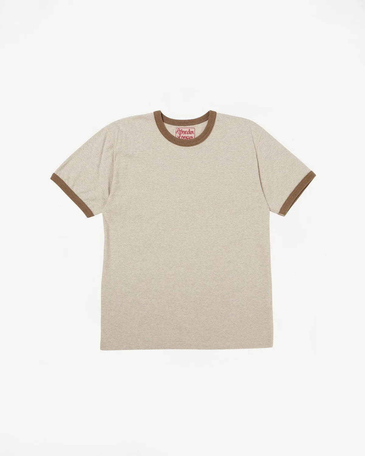 Recycled Cotton Foxfibre® Ringer T - Stone sold by Dant