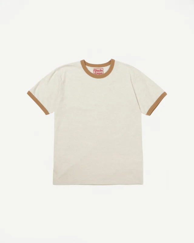 Recycled Cotton Foxfibre® Ringer T - Sand made by Wonder Looper