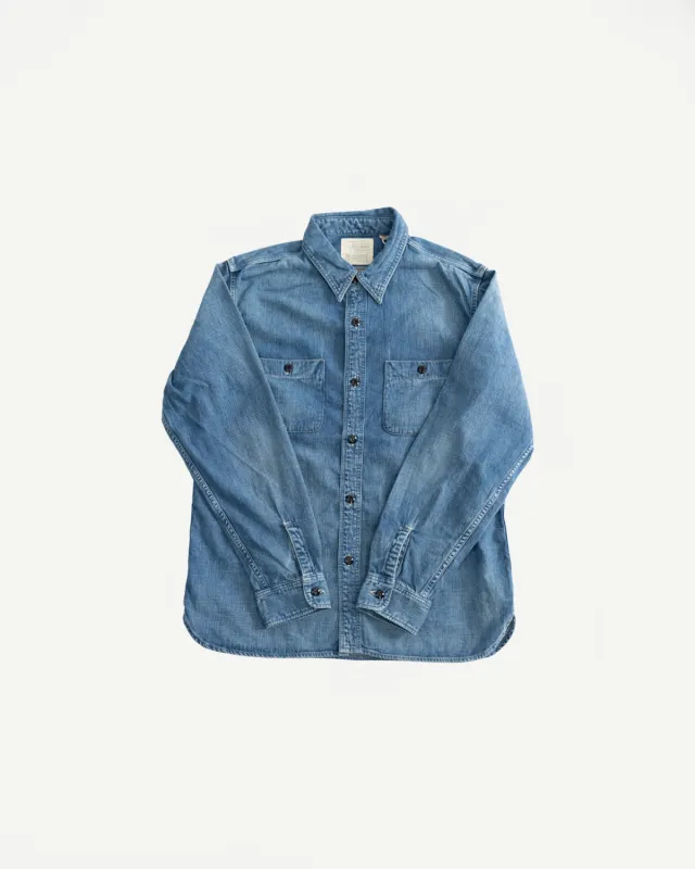 4890HW-19 - Denim Work Shirt Hand Wash - Indigo sold by Dant