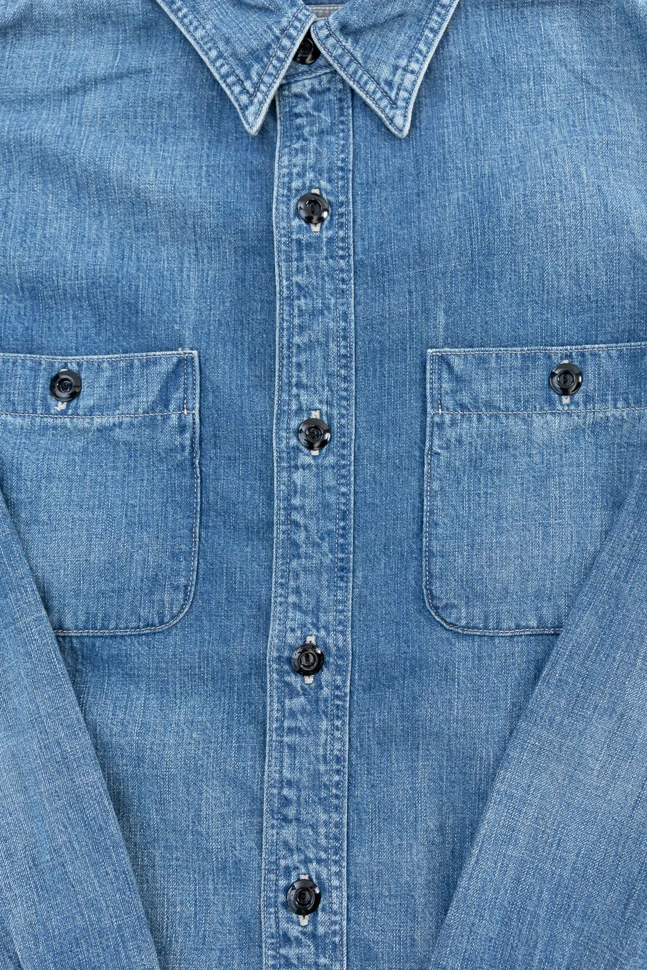 4890HW-19 - Denim Work Shirt Hand Wash - Indigo sold by Dant product image thumbnail 3