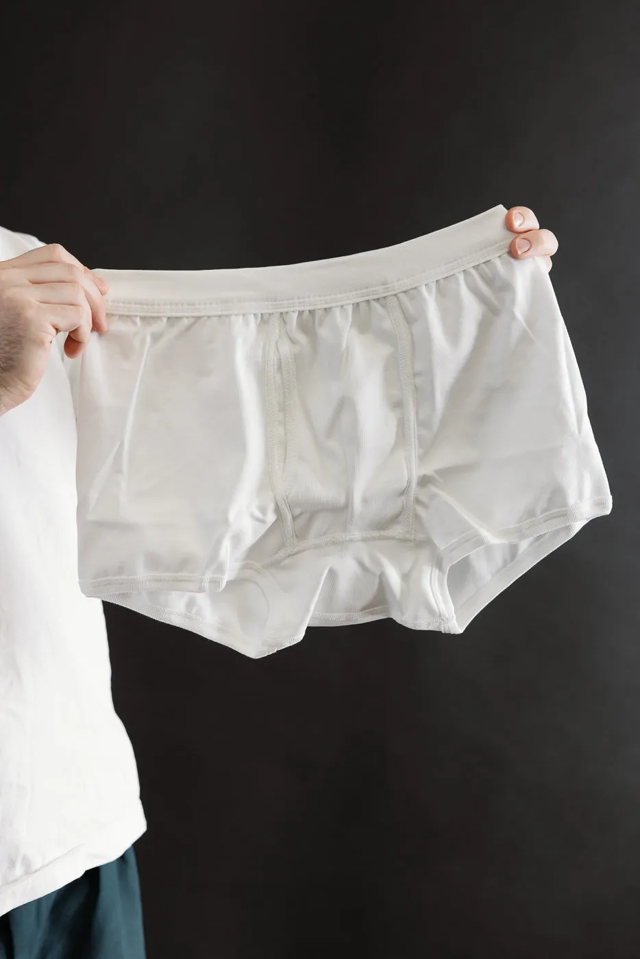 254.01 - Loopwheeled Boxer Brief - White sold by Dant product image thumbnail 4