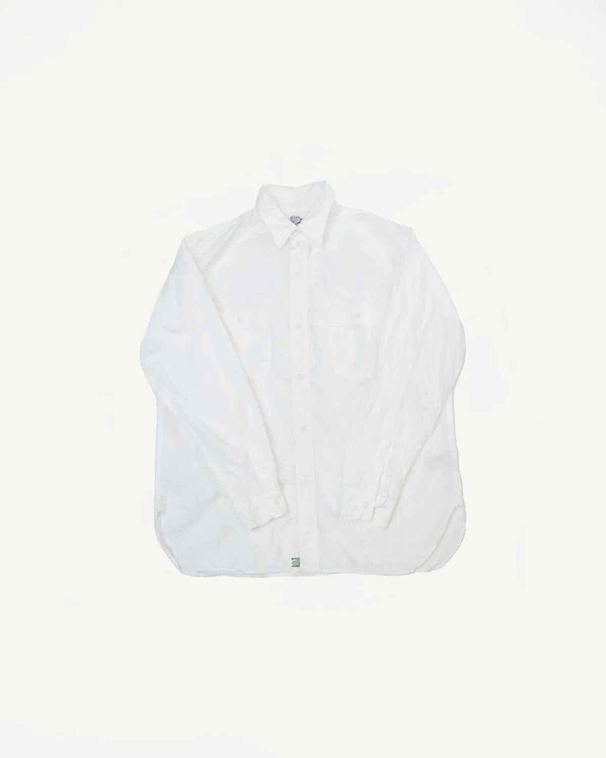 01-8270-69 - Lightweight Chambray Relax Fit Work Shirt - White sold by Dant