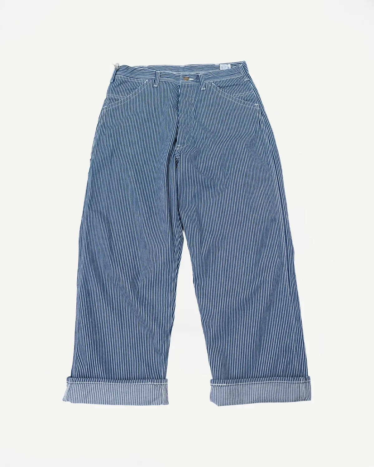 01-5126-181 - 30s Hickory Painter's Pants Wide Fit - Indigo, Ecru sold by Dant