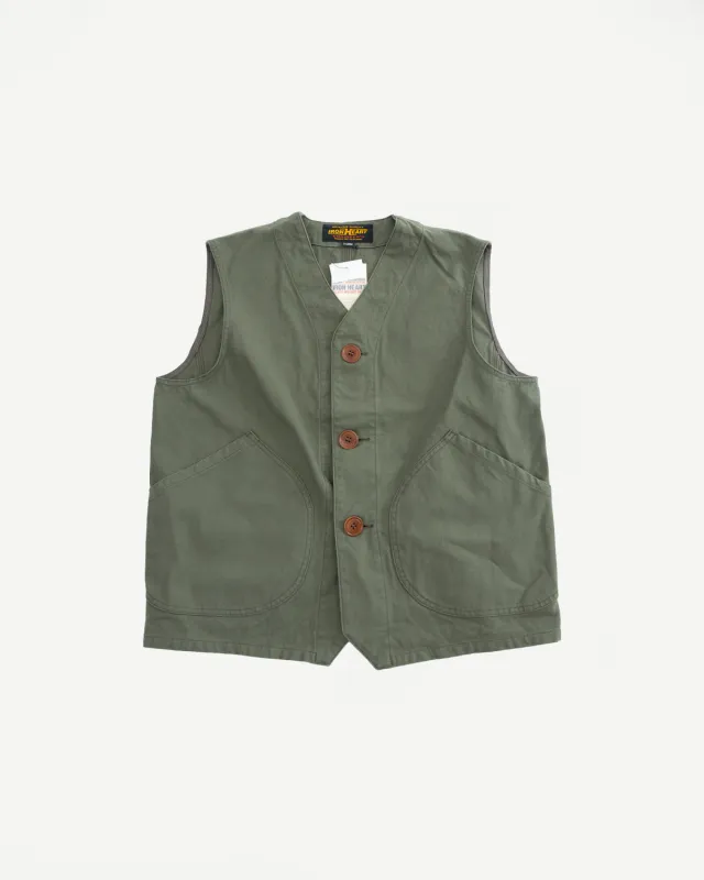 IHV-52-OLV - 12oz Duck Canvas Hunting Vest - Olive made by Iron Heart