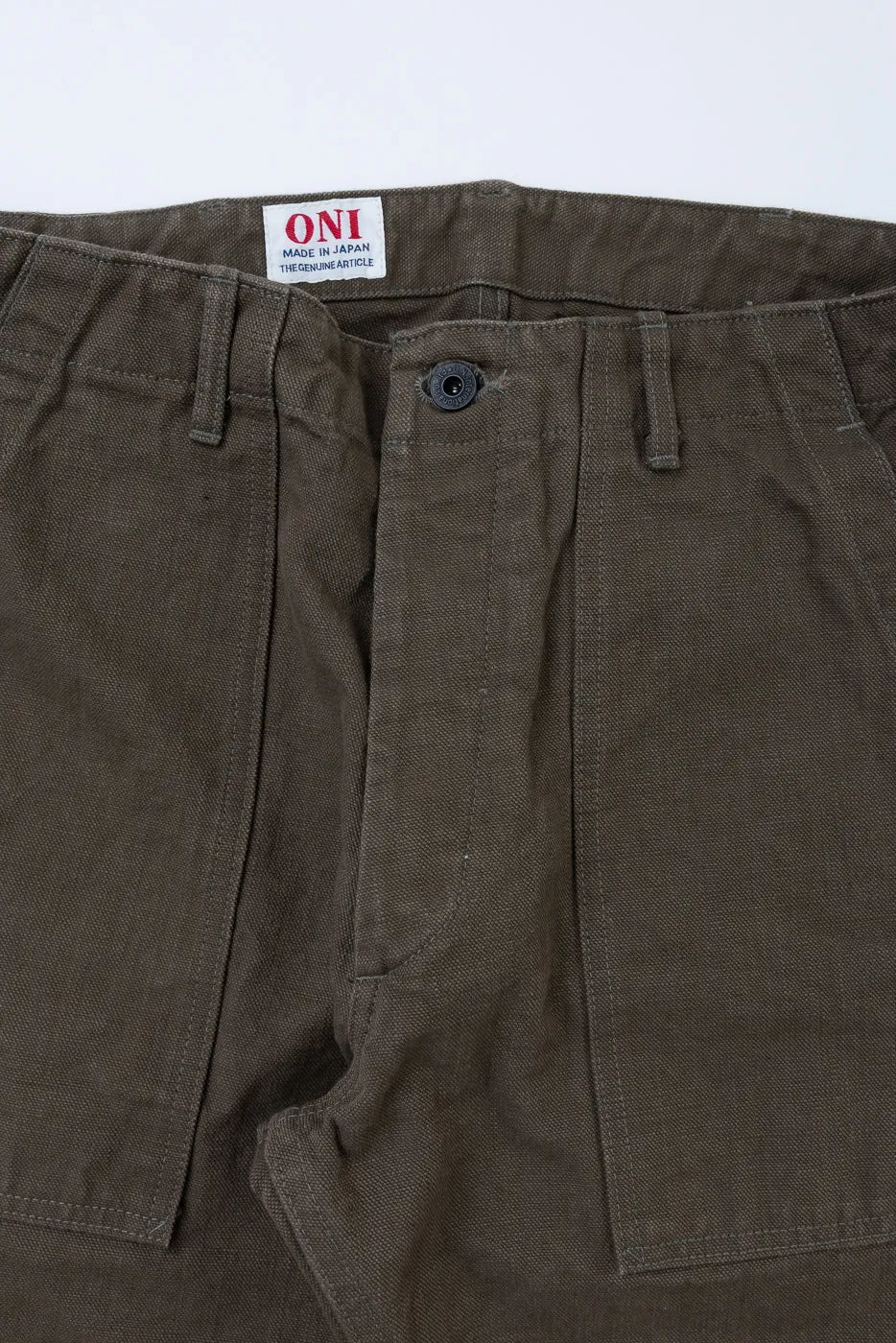207-HOX-OLB - 13oz "Olive Khaki" Sulfur Dyed Heavy Oxford Baker Pants - Wide Straight sold by Dant product image thumbnail 3