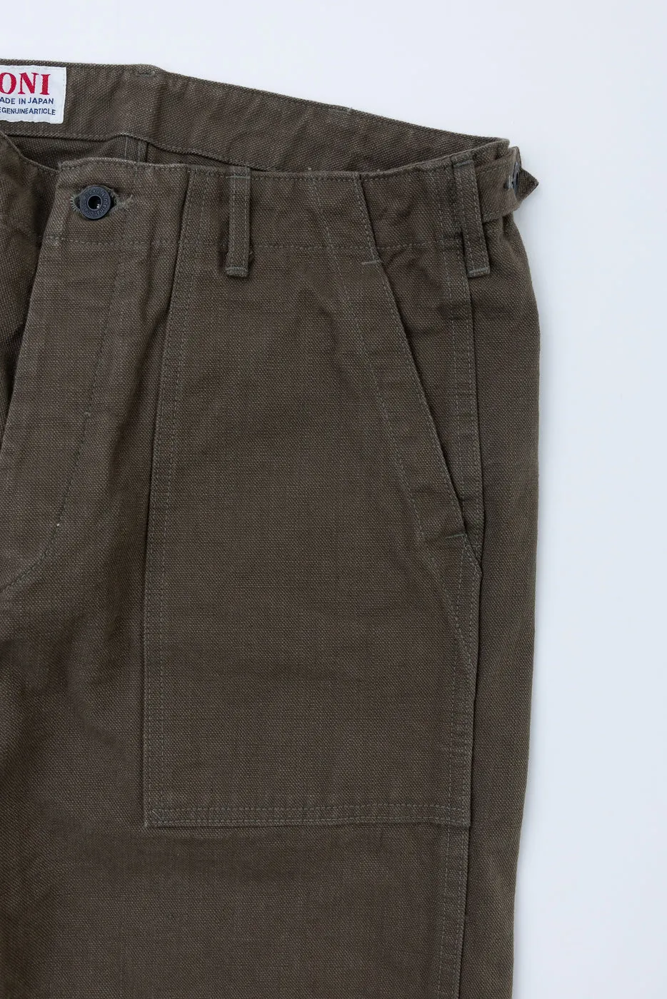 207-HOX-OLB - 13oz "Olive Khaki" Sulfur Dyed Heavy Oxford Baker Pants - Wide Straight sold by Dant product image thumbnail 4