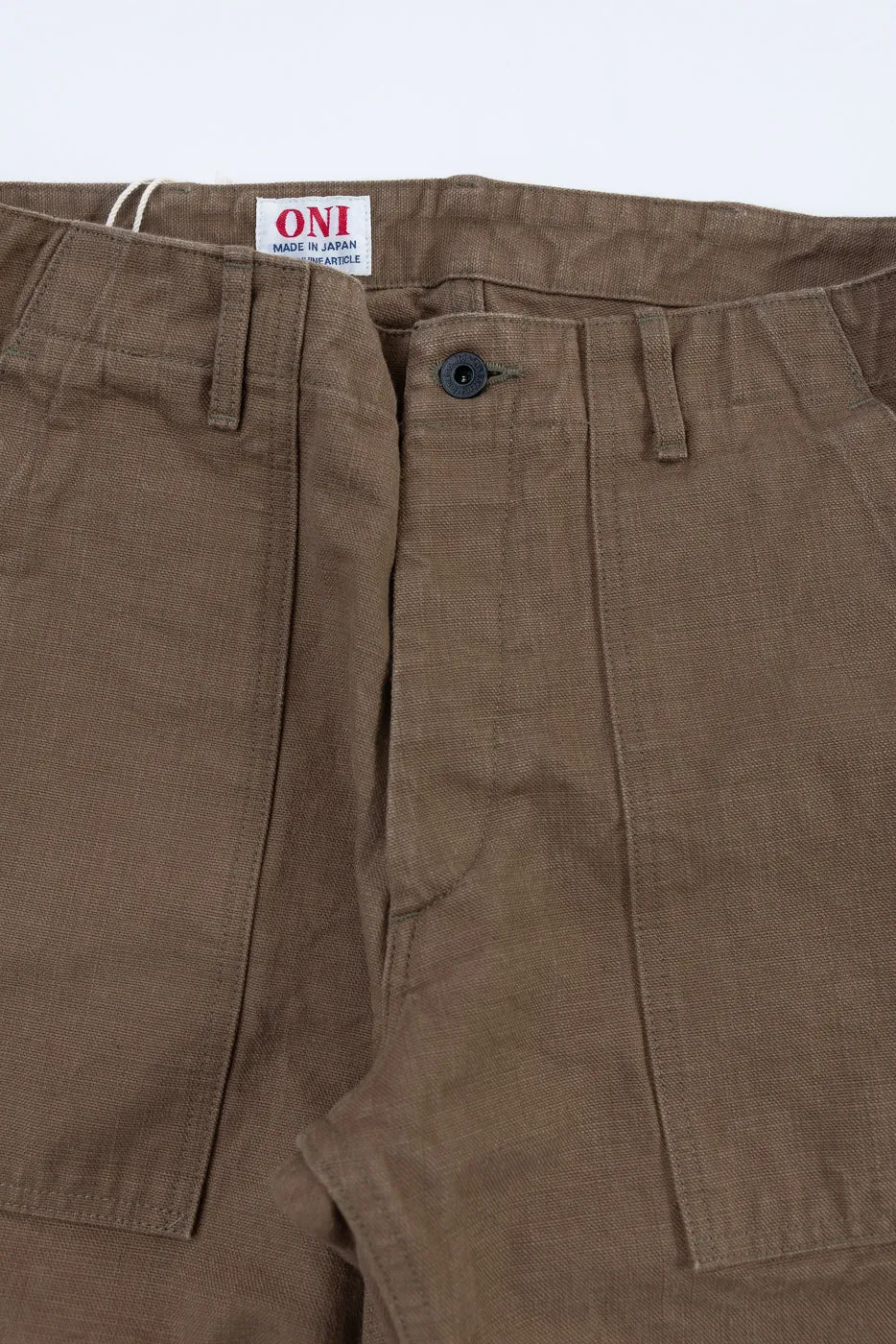 207-HOX-BRK - 13oz "Brown Khaki" Sulfur Dyed Heavy Oxford Baker Pants - Wide Straight sold by Dant product image thumbnail 3