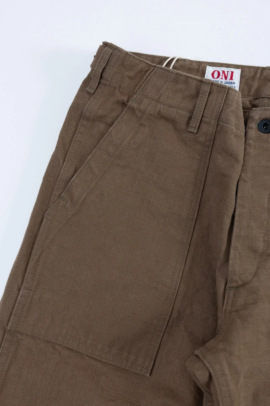 207-HOX-BRK - 13oz "Brown Khaki" Sulfur Dyed Heavy Oxford Baker Pants - Wide Straight sold by Dant product image thumbnail 4