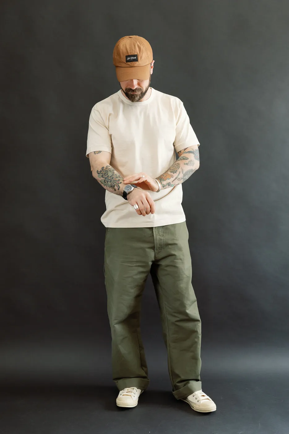 Ultimate Pima Tsuriami Crewneck T-Shirt - Ecru sold by Dant product image thumbnail 5