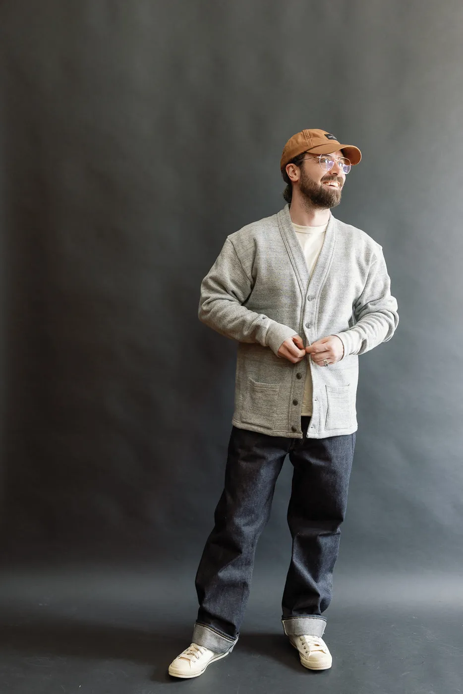 Lot 498 - 4 Needle Sweat Cardigan - Heather Grey sold by Dant product image thumbnail 5