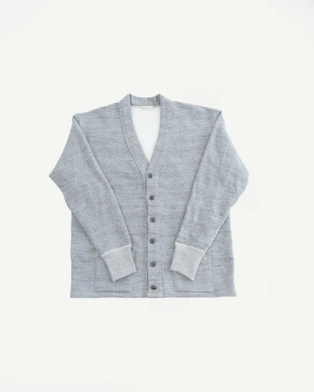 Lot 498 - 4 Needle Sweat Cardigan - Heather Grey made by WAREHOUSE & CO.