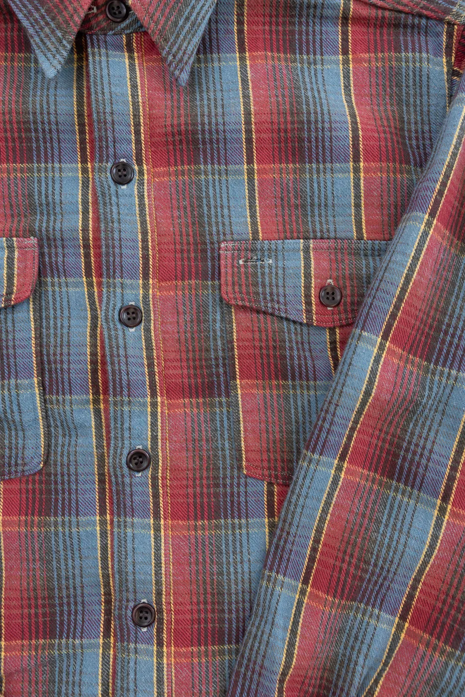 Lot 3022 - Flannel Shirt w/ Chinstrap G Pattern - Red, Navy sold by Dant product image thumbnail 3