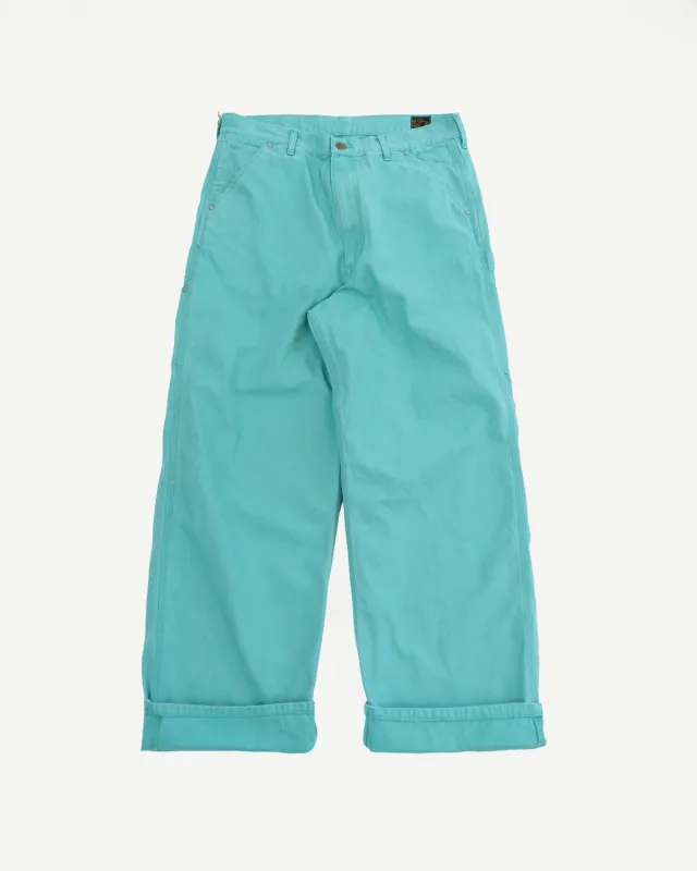 01-5328-39SK - Dad's Fit Painter's Pants Canvas - Turquoise made by orSlow
