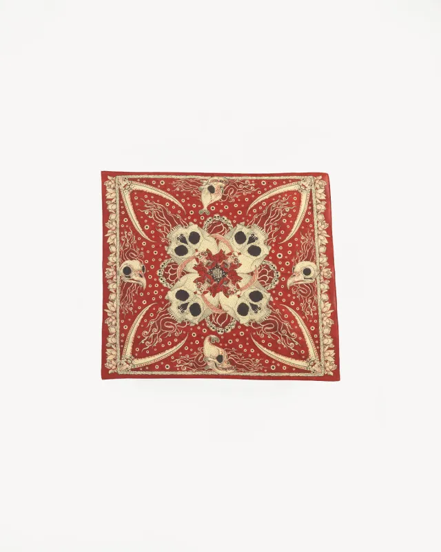 Skull Bandana - Red, White, Yellow made by Indigofera