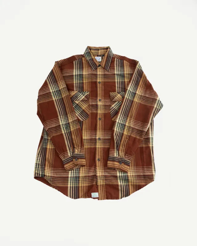 01-8064-C53 - Original Check Work Shirt - Brown Check made by orSlow