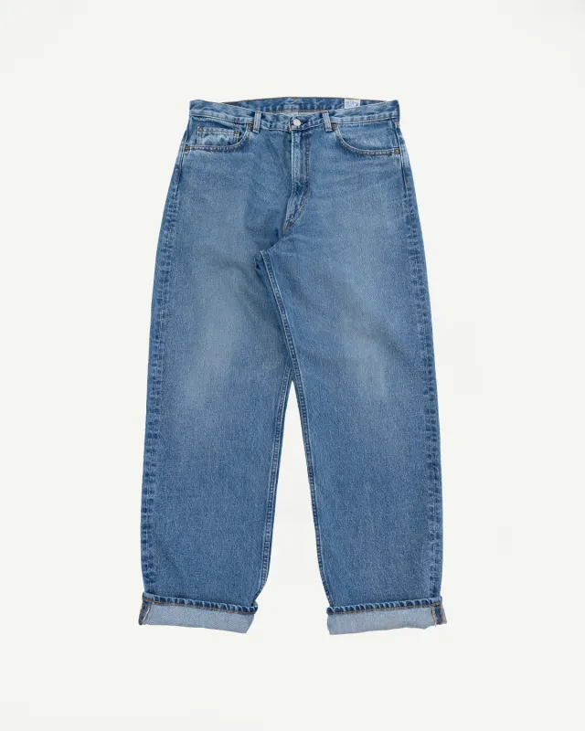 01-1010W-95 - 101 Dad's Fit Denim Jeans - Used Denim Wash made by orSlow