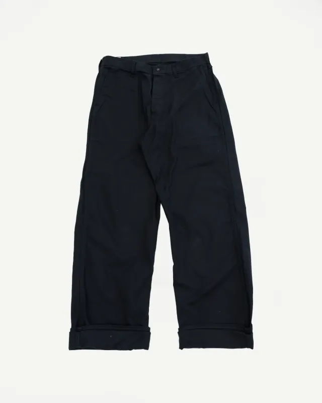1141-2 - USN Herringbone Seamen's Trousers - Black made by Full Count
