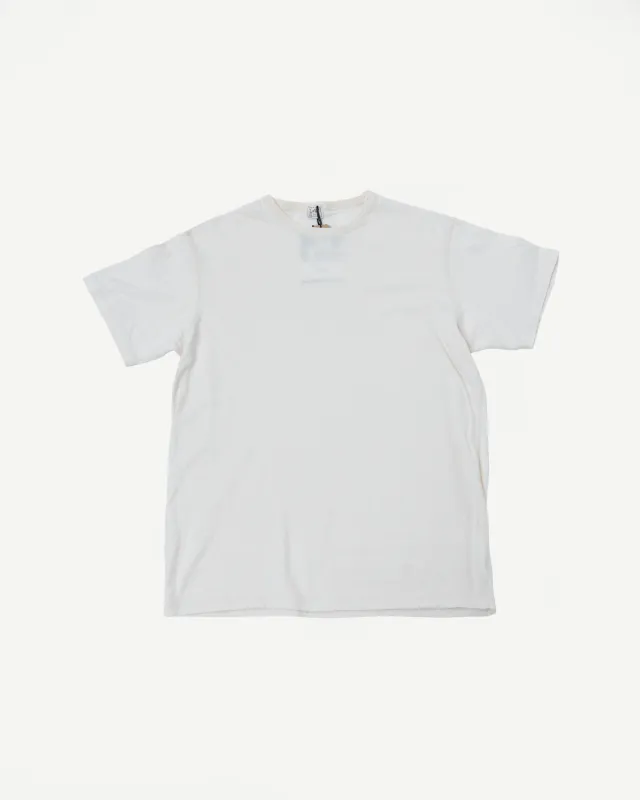 LRC1128 - Shoulder Taped S/S Crewneck Tee - Classic Ivory made by Loop & Weft