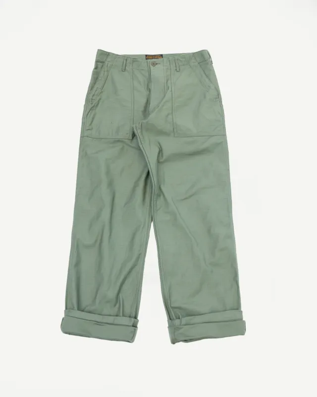 1898 - Baker Pants Reverse Sateen - Army Green made by Studio D'Artisan