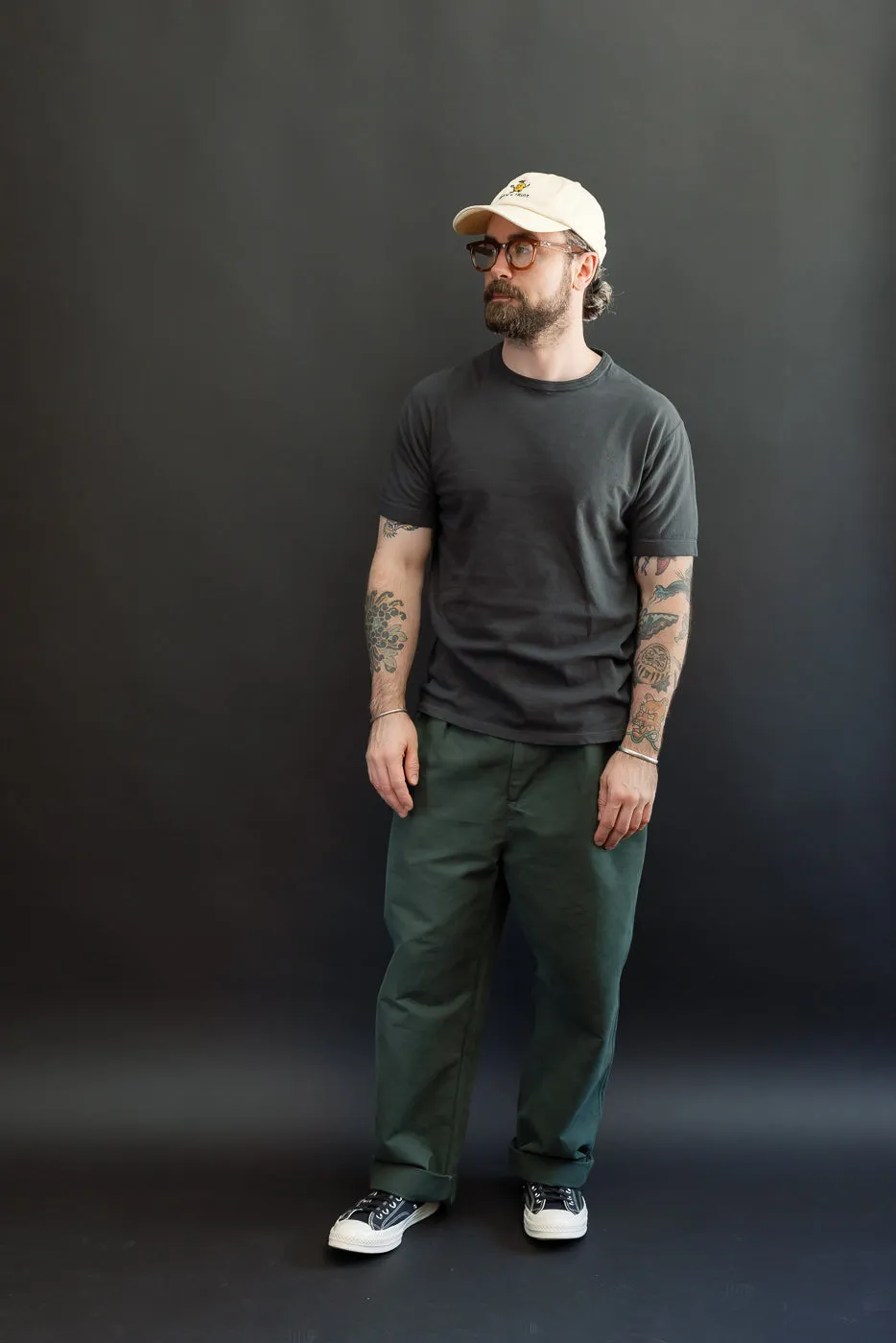 LRC1130 - Loopwheel Ribbed S/S Cuff Crew - Antique Black sold by Dant product image thumbnail 5