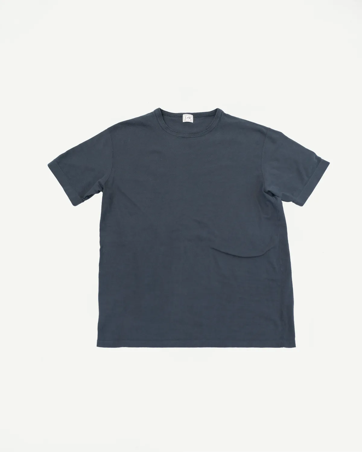 LRC1130 - Loopwheel Ribbed S/S Cuff Crew - Antique Black sold by Dant
