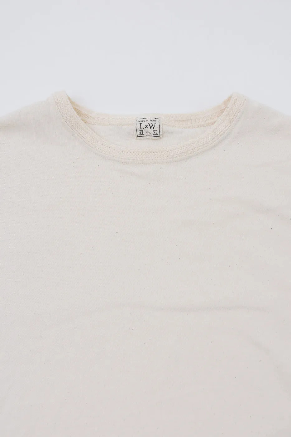 LRC1130 - Loopwheel Ribbed S/S Cuff Crew - Ivory sold by Dant product image thumbnail 2
