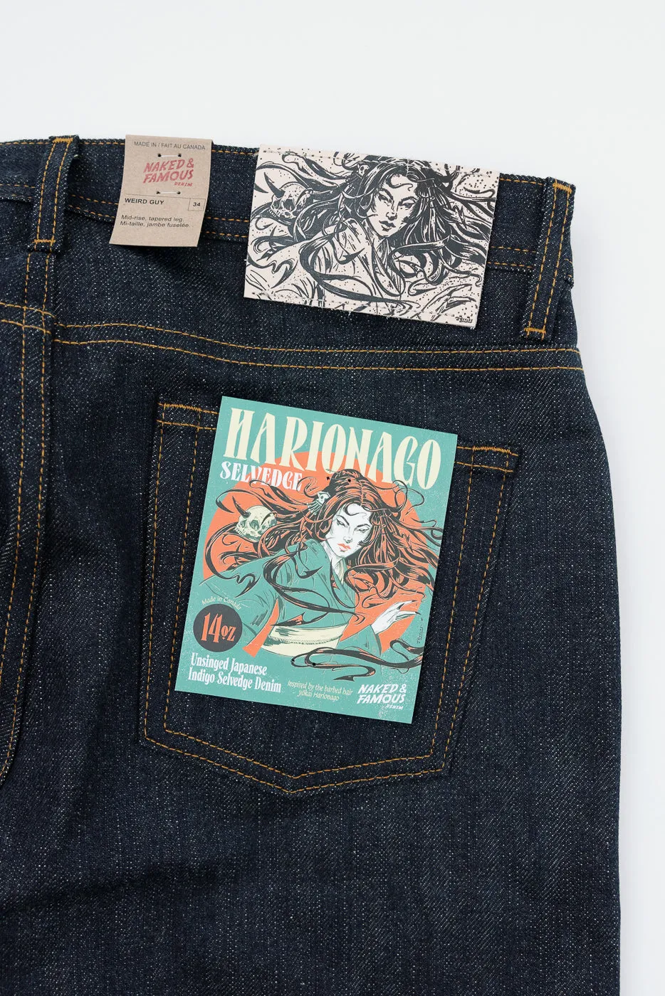 14oz - Harionago Selvedge Jeans - Weird Guy sold by Dant product image thumbnail 2
