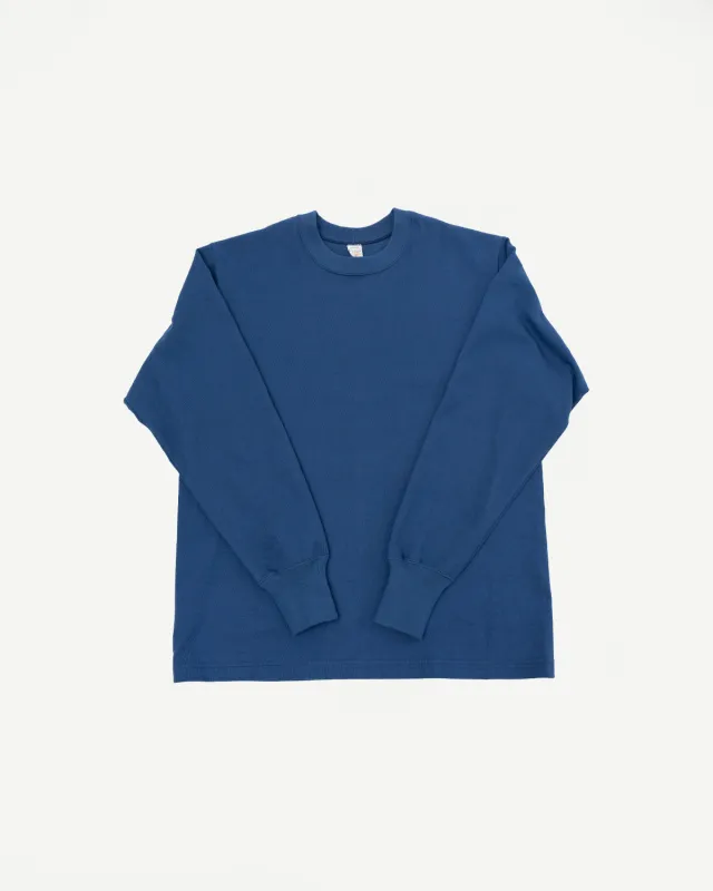 Lot 5914 - Long Sleeve Crew Neck T-Shirt - Blue made by WAREHOUSE & CO.