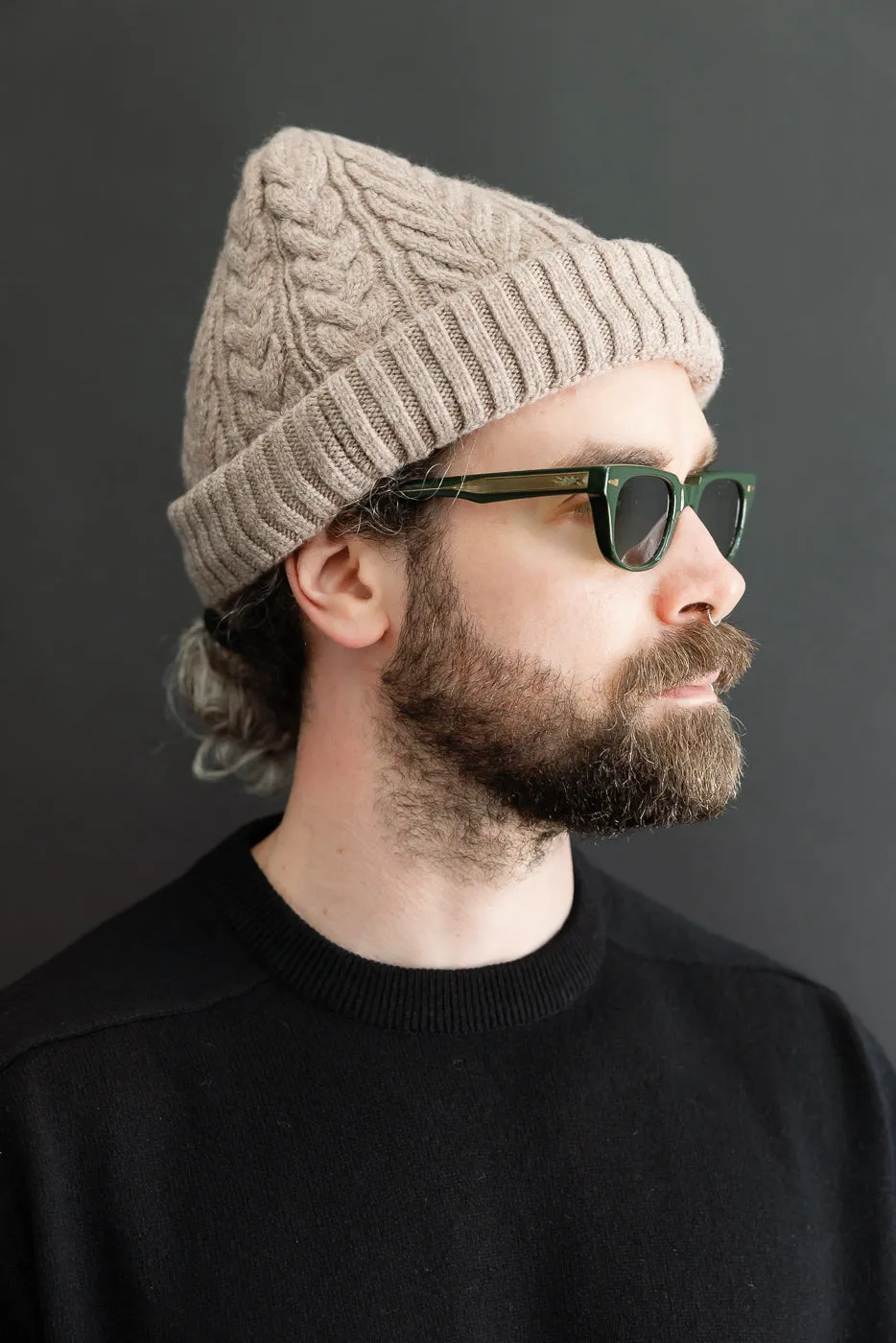 03-032-67 - Classic Aran Beanie - Beige sold by Dant product image thumbnail 4
