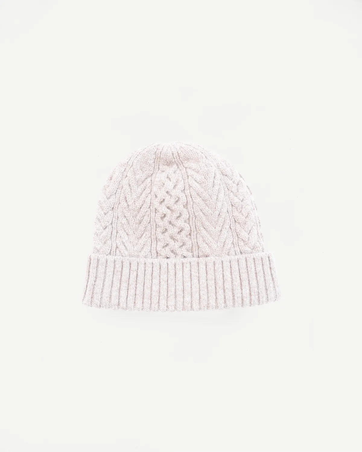 03-032-67 - Classic Aran Beanie - Beige sold by Dant
