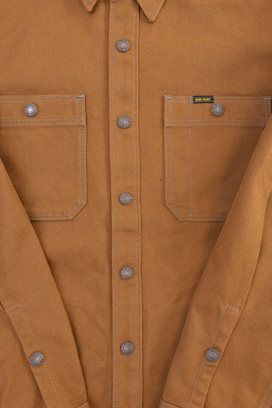 IHSH-189-BRN - 17oz Duck CPO Work Shirt "The Untucked" - Brown sold by Dant product image thumbnail 3