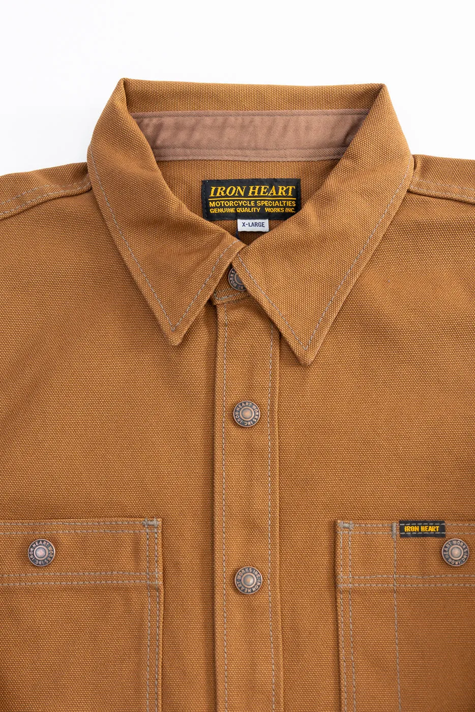 IHSH-189-BRN - 17oz Duck CPO Work Shirt "The Untucked" - Brown sold by Dant product image thumbnail 2
