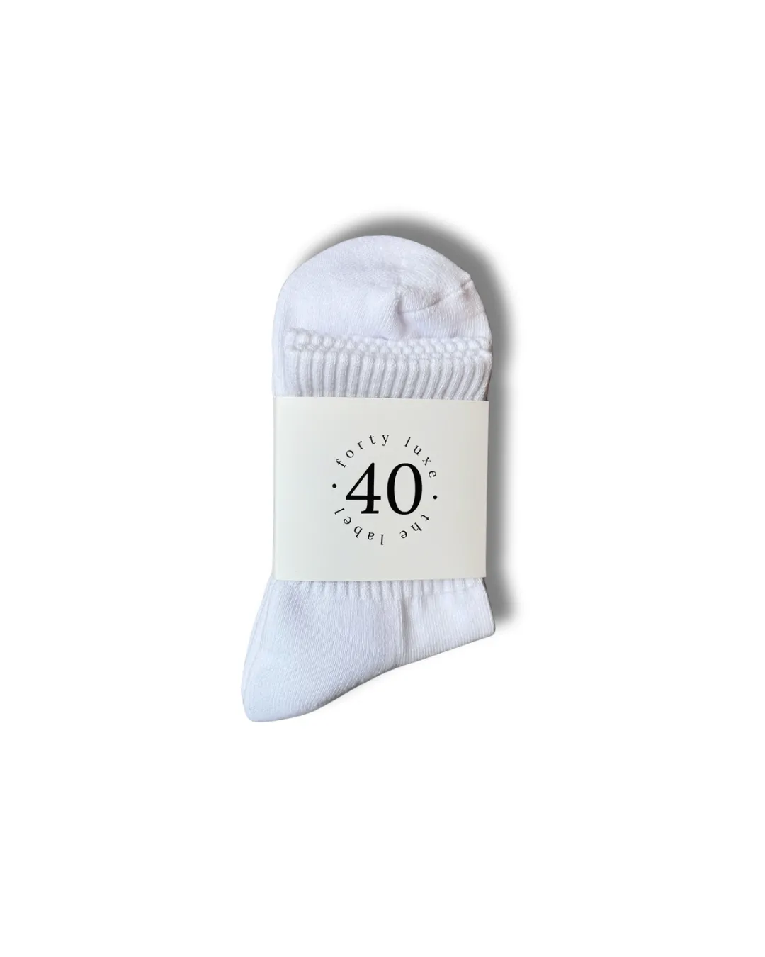 FLTL SOCK (WHITE/FOREST) sold by Fortyluxe the Label product image thumbnail 5