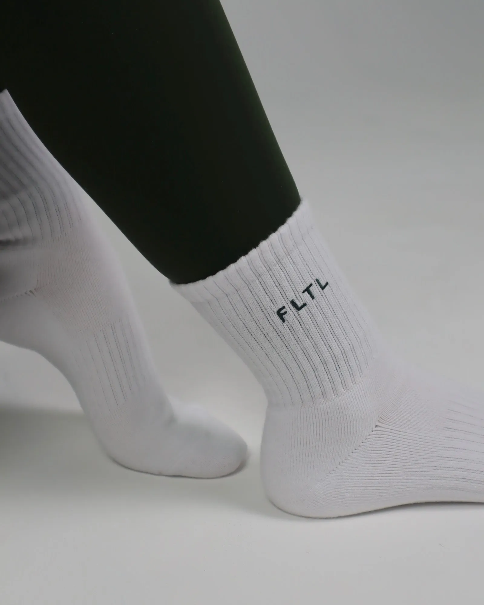FLTL SOCK (WHITE/FOREST) sold by Fortyluxe the Label product image thumbnail 3