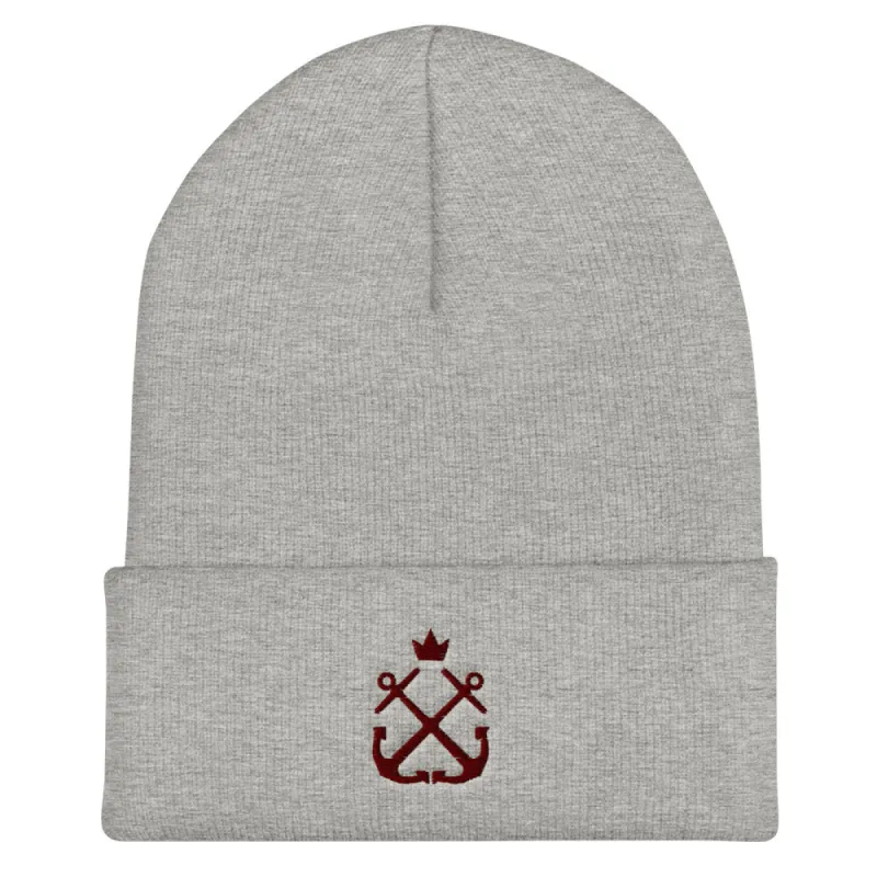 Heather Maroon Beanie Hat sold by Captain’s Club