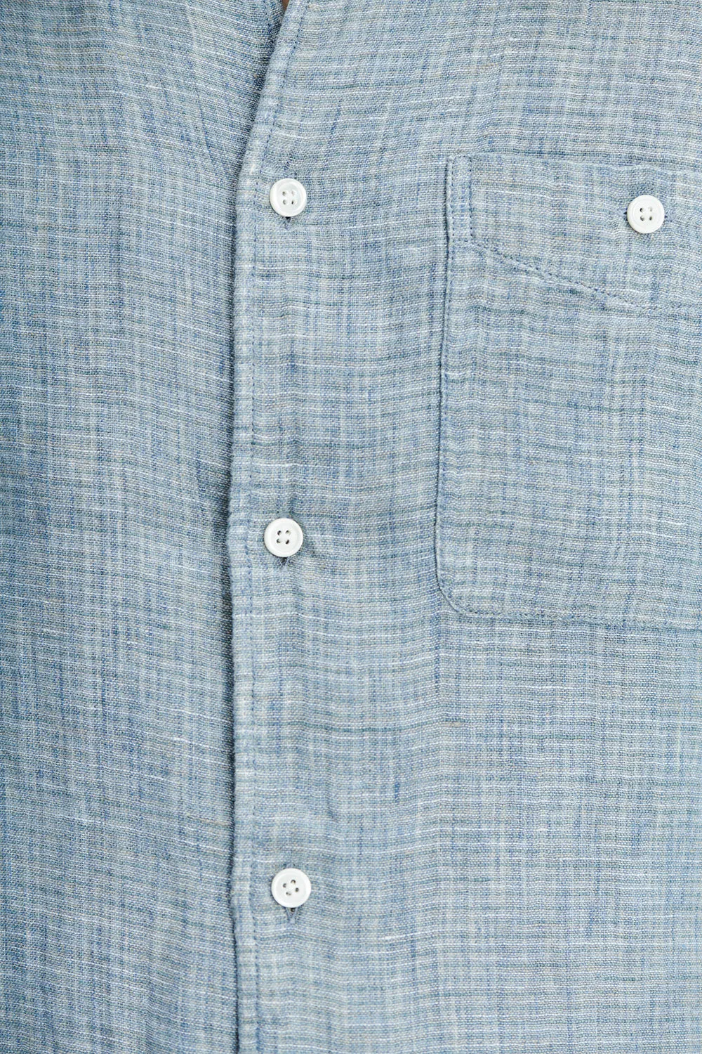 Strong Shirt in a Double Sided Blue and Green Fatigue Italian Linen and Cotton sold by Delikatessen product image thumbnail 2