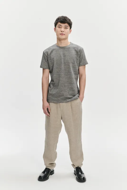 Short Sleeve T-shirt in a Grey Fine Japanese Cotton Jersey sold by Delikatessen