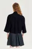 Ellipse Blouse in the Finest Black Airy Portuguese Cotton sold by Delikatessen