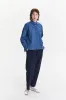 Relaxed Blouse in a Blue Abstract Flower Print Italian Cotton sold by Delikatessen