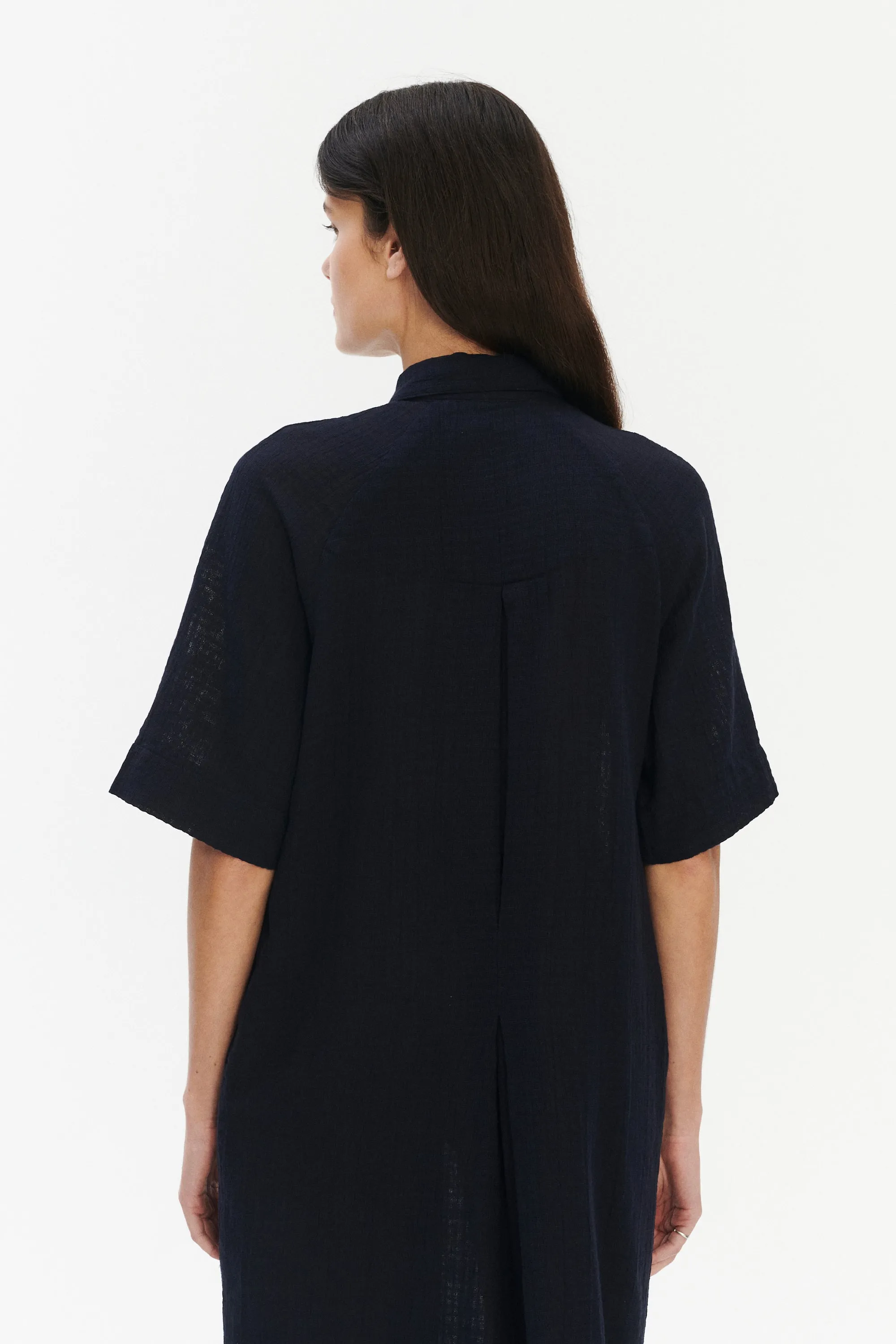 Dress in a in Pure Dark Navy Airy Cotton sold by Delikatessen product image thumbnail 5
