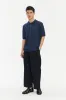 Short Sleeve Linen Polo – Evening Blue sold by Delikatessen