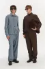 New Zipped Blouson Jacket in a Brown Italian Linen Crêpe sold by Delikatessen