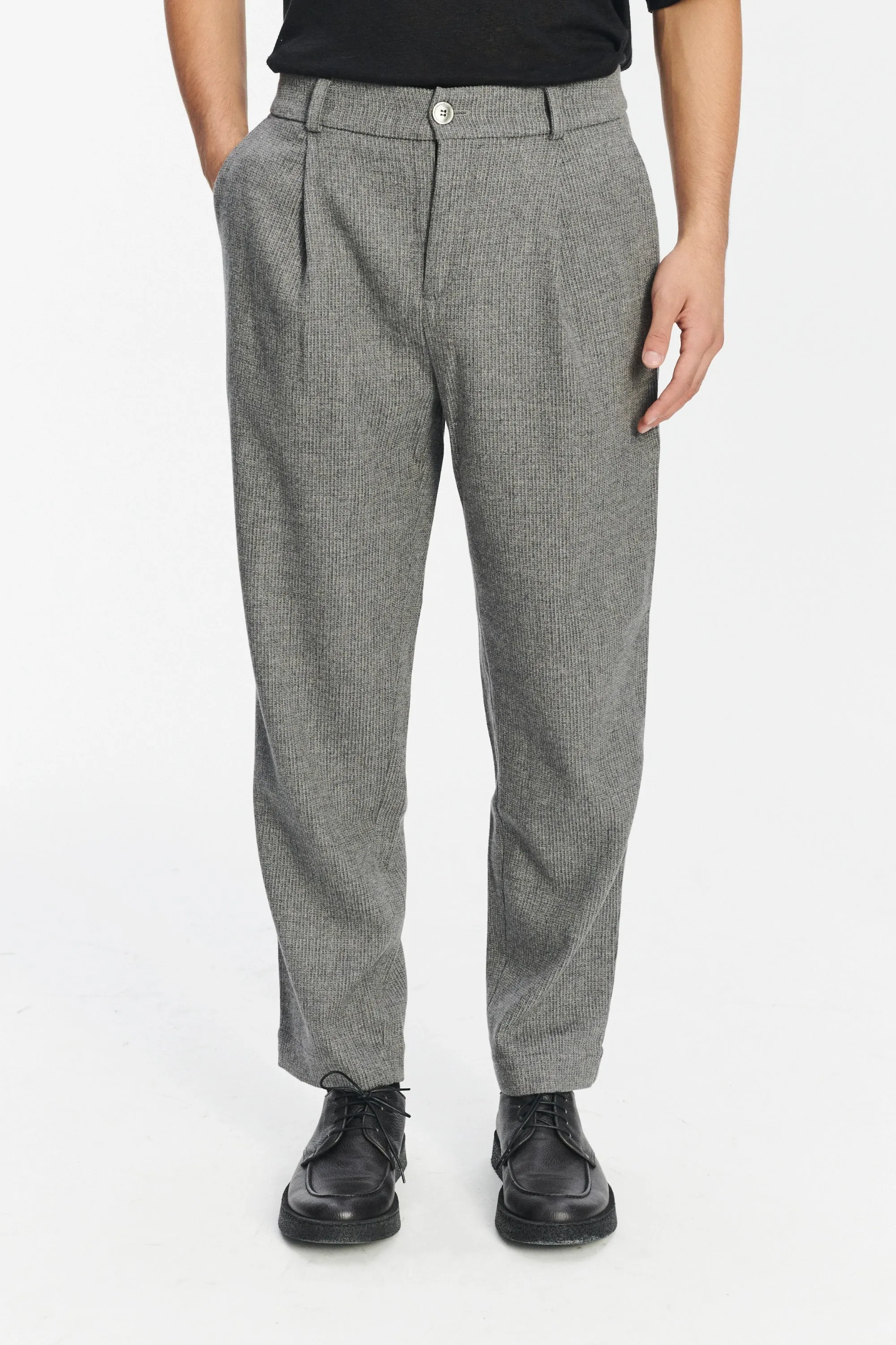 Genuine Trousers in the Finest Grey Virgin Wool and Cashmere sold by Delikatessen product image thumbnail 3