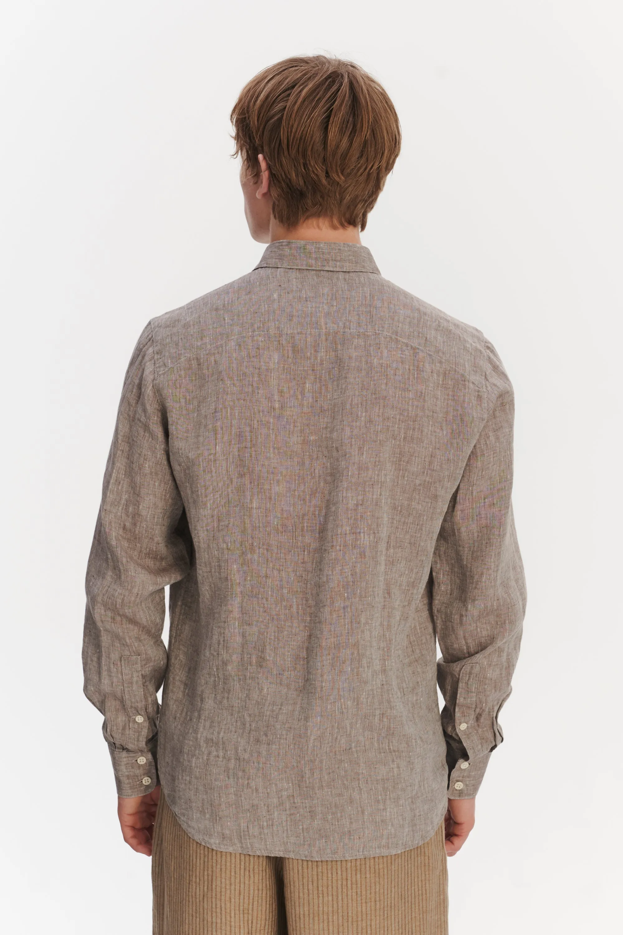 Feel Good Shirt in a Very Soft Beige Brown Bohemian Linen sold by Delikatessen product image thumbnail 5