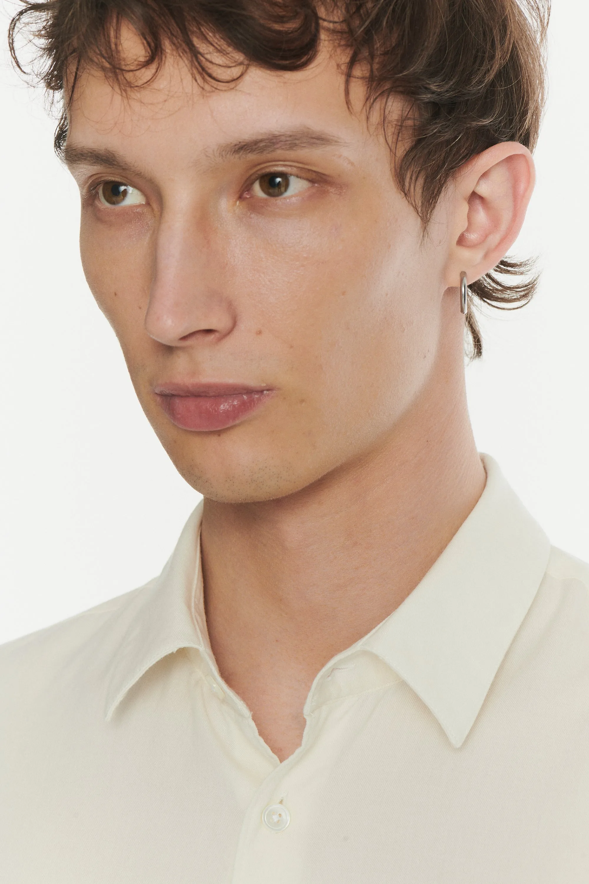 Feel Good Shirt in a Fine Soft Creamy White Italian Cotton and Virgin Wool sold by Delikatessen product image thumbnail 2