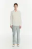 Feel Good Shirt in a Fine Soft Creamy White Italian Cotton and Virgin Wool sold by Delikatessen