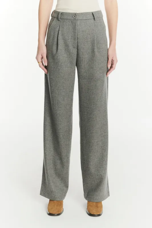 Slick Trousers in the Finest Light Grey Soft Virgin Wool and Cashmere sold by Delikatessen