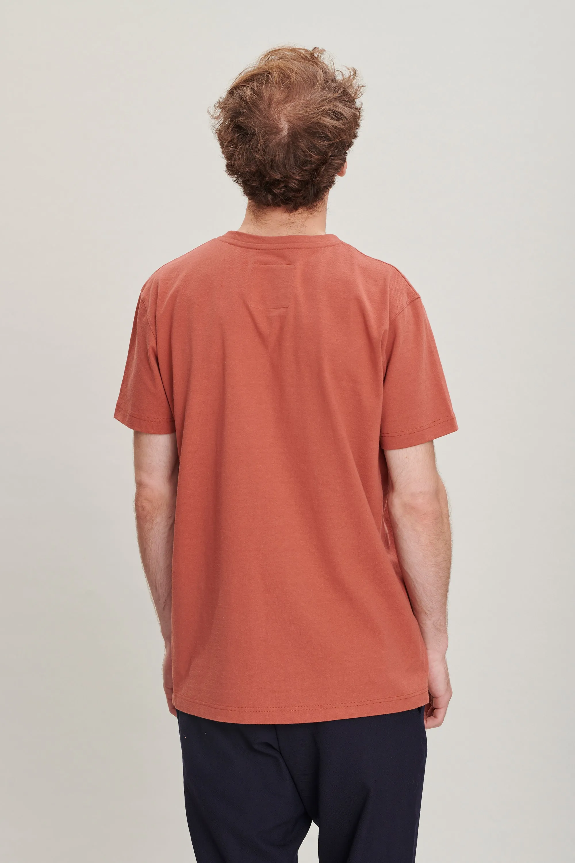 T-Shirt in a Rusty Japanese Cotton Jersey sold by Delikatessen product image thumbnail 2